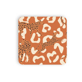 Abstract Cheetah Pattern Coaster Set By Artists Collection