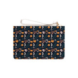 Abstract Autumn Pattern Clutch Bag By Artists Collection