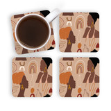 Abstract African Pattern Coaster Set By Artists Collection