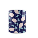 Abstract Blue Lemons Pattern Coffee Mug By Artists Collection