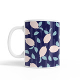 Abstract Blue Lemons Pattern Coffee Mug By Artists Collection