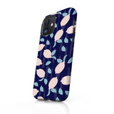 Abstract Blue Lemons Pattern iPhone Tough Case By Artists Collection