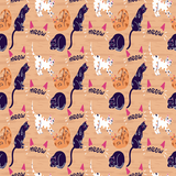 Meow Pattern Design By Artists Collection