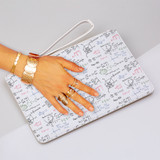 Math Pattern Clutch Bag By Artists Collection