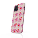 Love Letters With Hearts Pattern iPhone Snap Case By Artists Collection