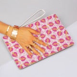 Love Hearts Pattern Clutch Bag By Artists Collection