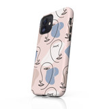 Line Faces Pattern iPhone Tough Case By Artists Collection