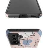 Line Faces Pattern Samsung Tough Case By Artists Collection