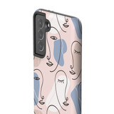 Line Faces Pattern Samsung Tough Case By Artists Collection