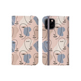 Line Faces Pattern iPhone Folio Case By Artists Collection