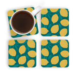 Lemon Pattern Coaster Set By Artists Collection