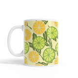 Lemon And Lime Slice Pattern Coffee Mug By Artists Collection