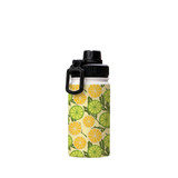 Lemon And Lime Slice Pattern Water Bottle By Artists Collection