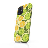 Lemon And Lime Slice Pattern iPhone Tough Case By Artists Collection