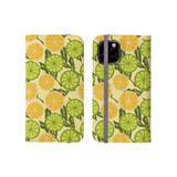 Lemon And Lime Slice Pattern iPhone Folio Case By Artists Collection
