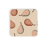 Hand Drawn Pears Pattern Coaster Set By Artists Collection