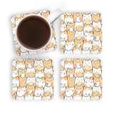 Golden Kawaii Cute Cats Coaster Set By Artists Collection