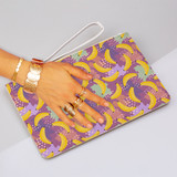 Abstract Banana Trees Pattern Clutch Bag By Artists Collection