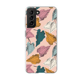 Abstract Leaves Pattern Samsung Soft Case By Artists Collection