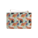 Abstract Tiger Pattern Clutch Bag By Artists Collection
