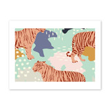 Abstract Tiger Pattern Art Print By Artists Collection