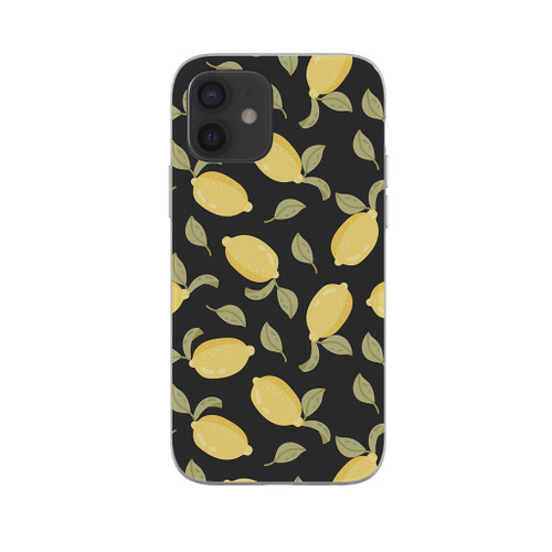 Hand Drawn Lemons Pattern iPhone Soft Case By Artists Collection