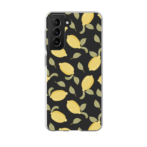 Hand Drawn Lemons Pattern Samsung Soft Case By Artists Collection