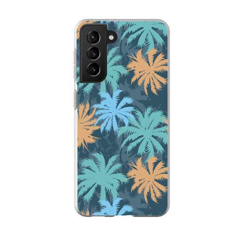 Palm Trees Green Pattern Samsung Soft Case By Artists Collection