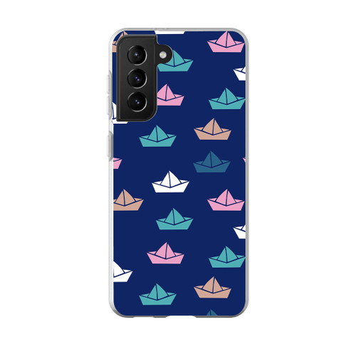 Paper Boats Pattern Samsung Soft Case By Artists Collection