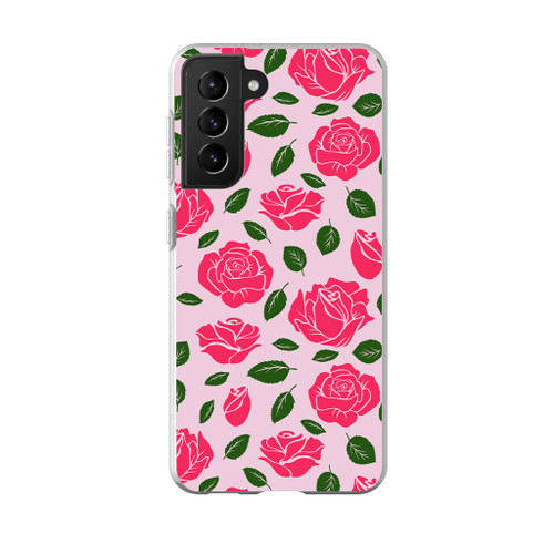 Rose Pattern Samsung Soft Case By Artists Collection