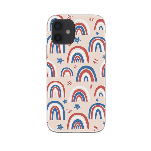 Usa Rainbows Pattern iPhone Soft Case By Artists Collection