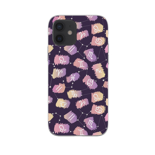 Zodiac Signs Pattern iPhone Soft Case By Artists Collection