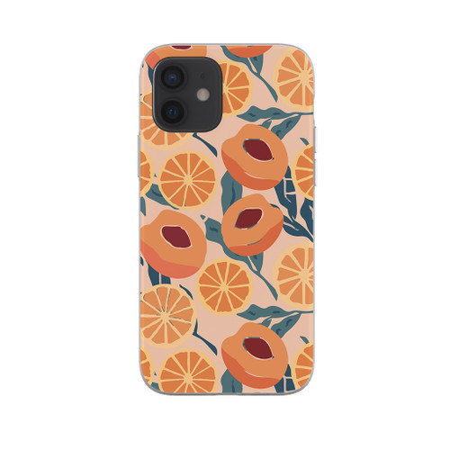 Orange And Peach Pattern iPhone Soft Case By Artists Collection