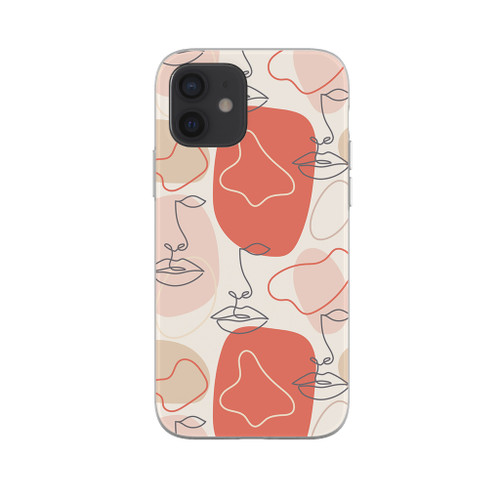 One Line Pattern iPhone Soft Case By Artists Collection