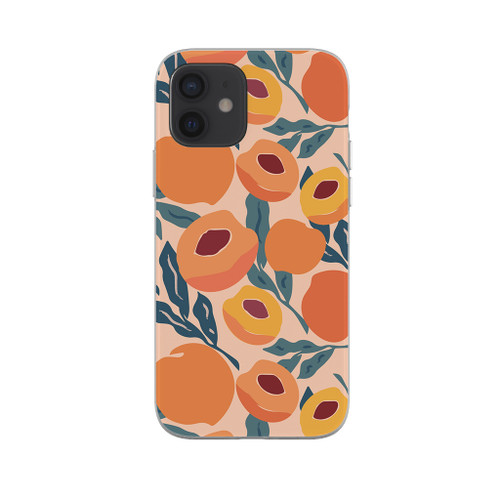 Fresh Peach Pattern iPhone Soft Case By Artists Collection