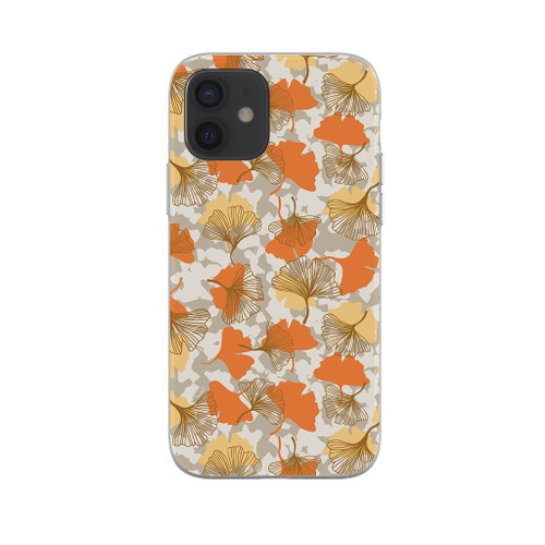 Fall Ginkgo Biloba Pattern iPhone Soft Case By Artists Collection