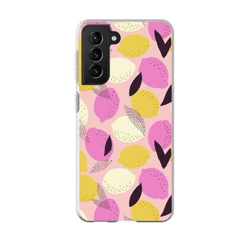 Pink Citrus Pattern Samsung Soft Case By Artists Collection