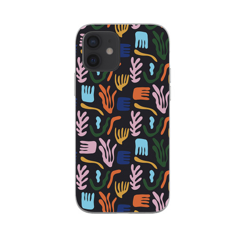 Abstract Flowers And Leaves Pattern iPhone Soft Case By Artists Collection