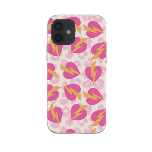 Love Hearts Pattern iPhone Soft Case By Artists Collection