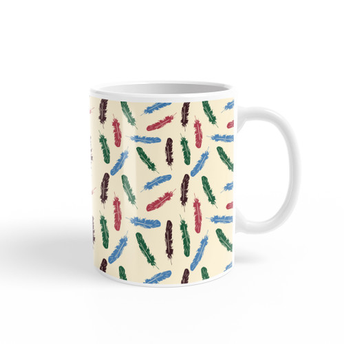 Abstract Feather Pattern Coffee Mug By Artists Collection