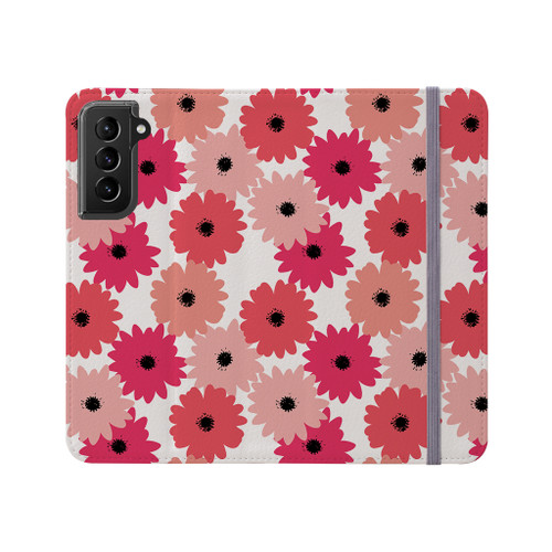 Abstract Floral Pattern Samsung Folio Case By Artists Collection