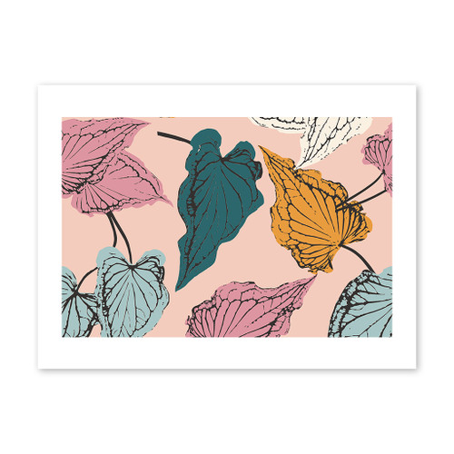 Abstract Leaves Pattern Art Print By Artists Collection