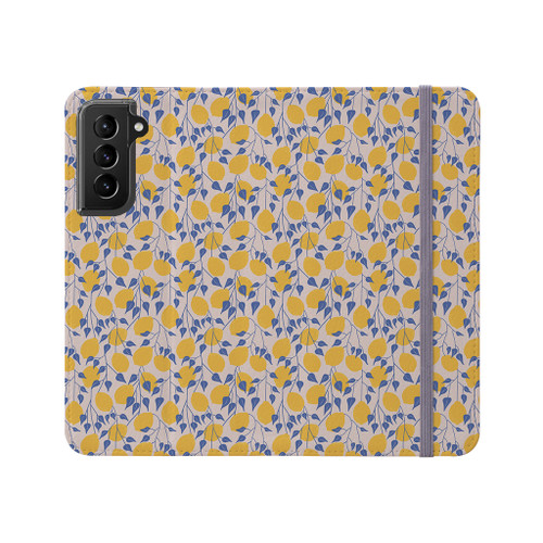 Abstract Lemons Pattern Samsung Folio Case By Artists Collection