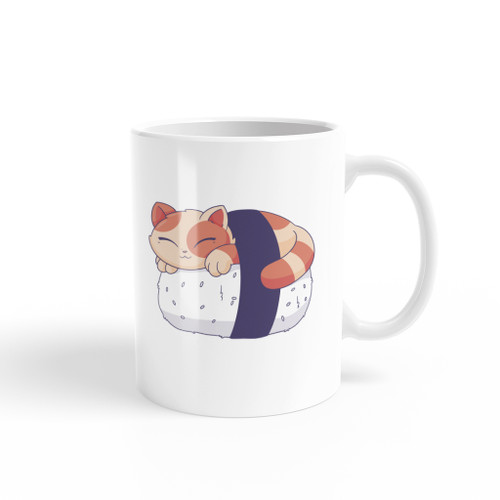 Sleeping Sushi Cat Coffee Mug By Vexels