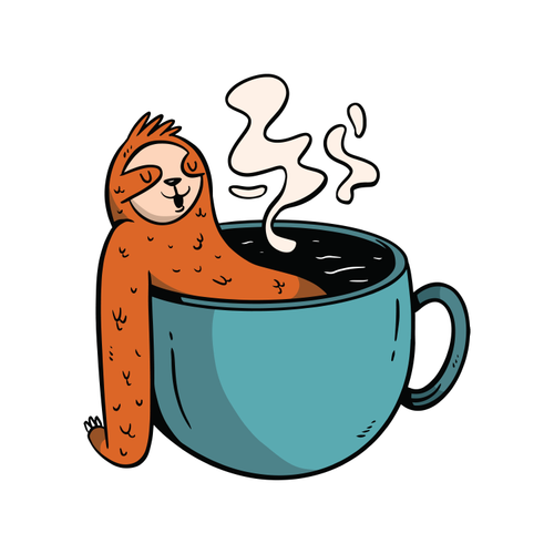 Sloth In A Hot Tub Coffee Design By Vexels
