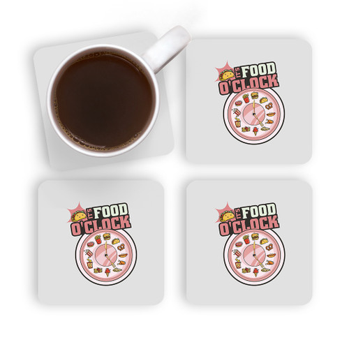 It's Food Oclock Coaster Set By Vexels