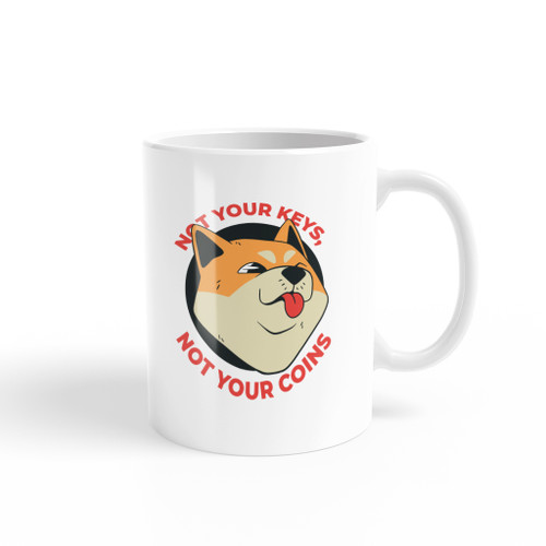 Not Your Keys Not Your Coins Dog Coffee Mug By Vexels