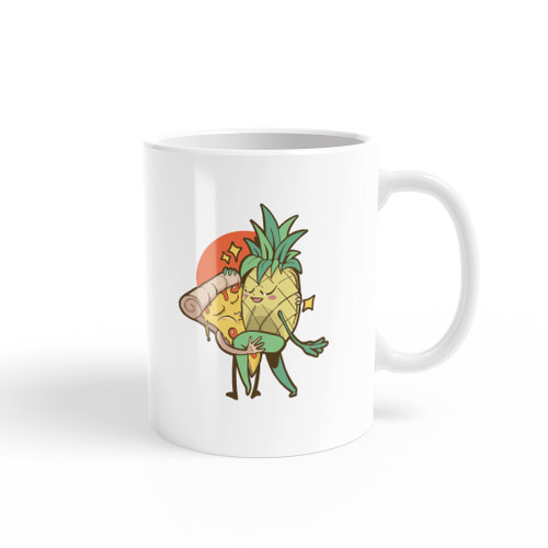 Pizza And Pinneapple Forbidden Love Coffee Mug By Vexels
