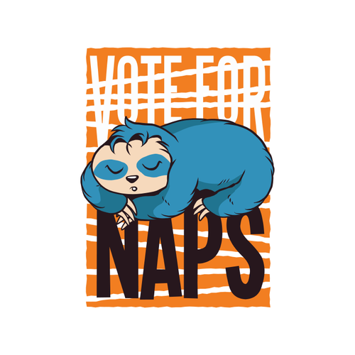 Vote For Naps Sloth Design By Vexels