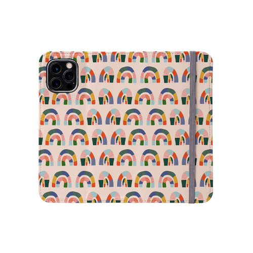 Abstract Rainbows Pattern iPhone Folio Case By Artists Collection